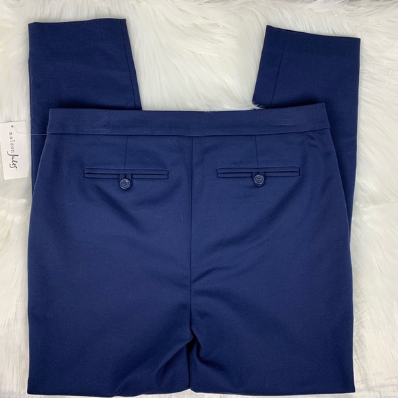 🔥MAISON JULES🔥ZIP-POCKET SKINNY PANTS BLUE NOTTE SIZE 4 NWT - Picture 5 of 6